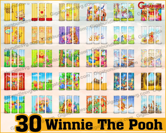 Winnie The Pooh Tumbler For Straight/tapered Png File Digital Download