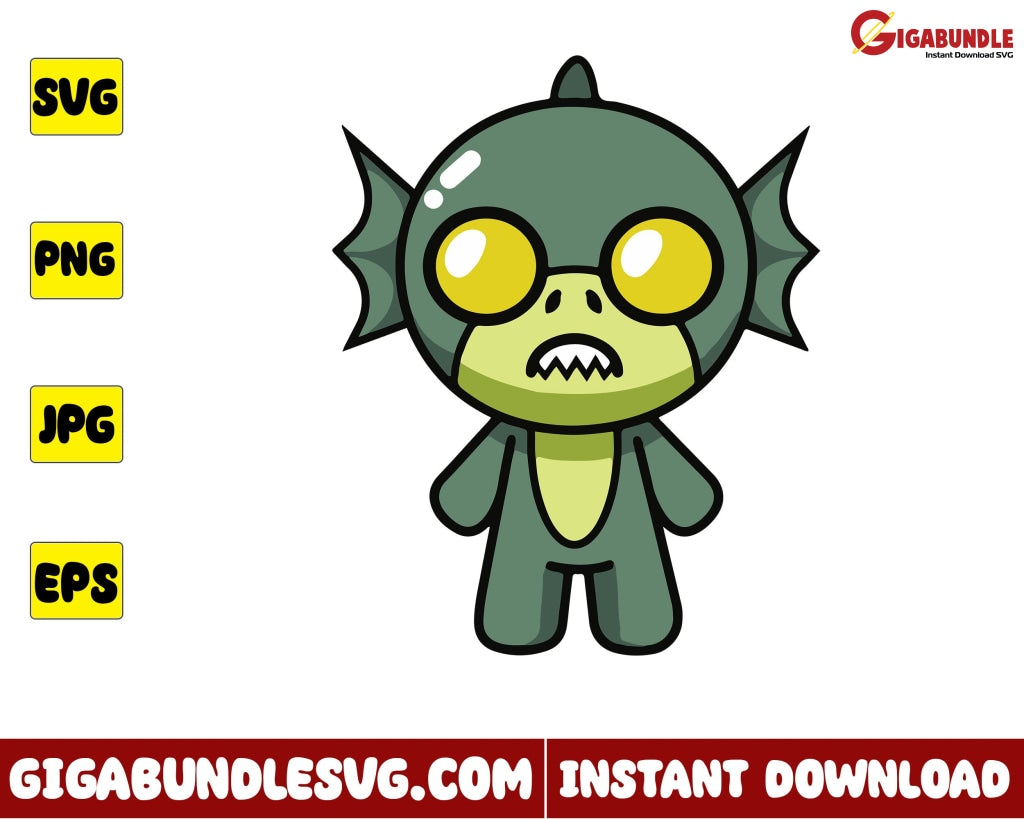 Wurt Svg Chibi Horror Character Halloween - Instant Download