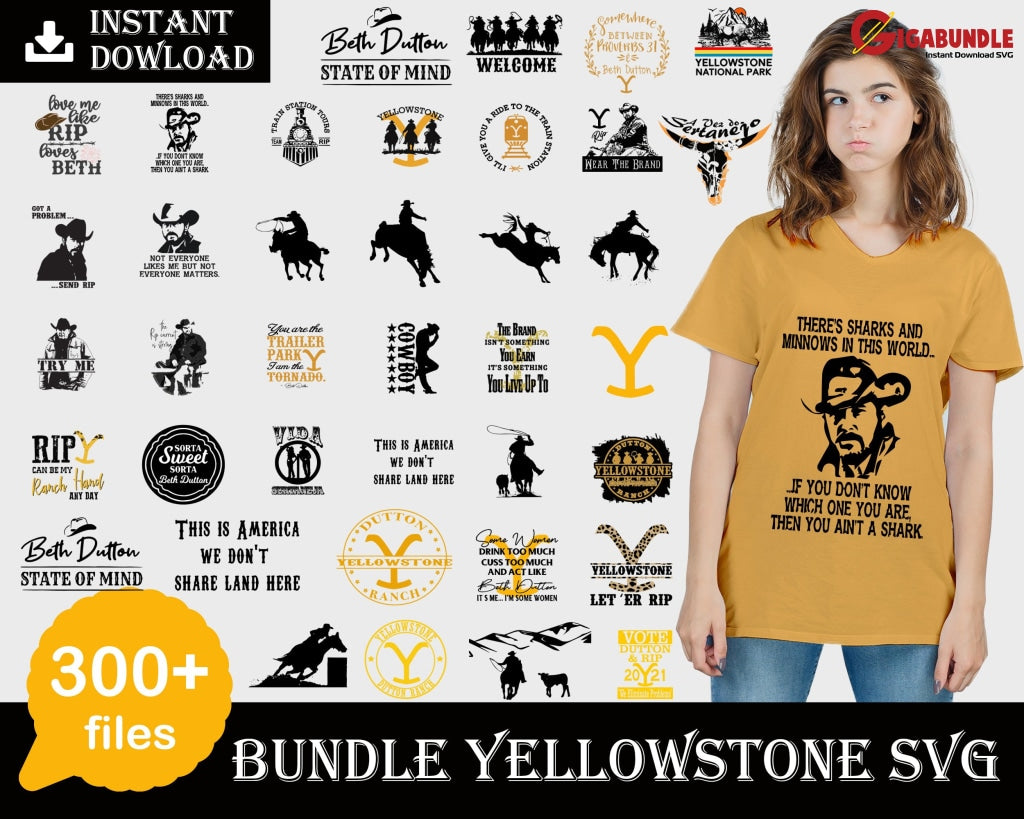 Yellowstone Svg Png Bundle Huge Beth Dutton Svg Ranch Rip Tv Shows Png
