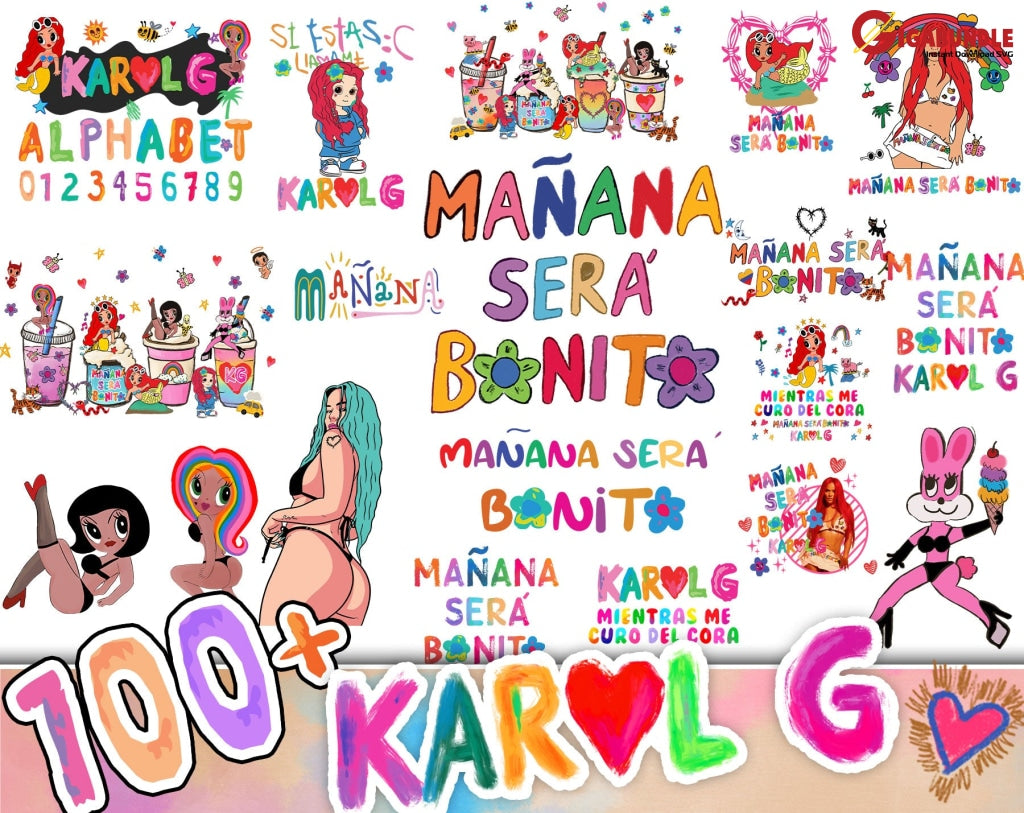 100+ Karol G Png Bundle Png Mañana Será Bonito Kg New Album Cover Tumbler Wrap Glass Can Instant