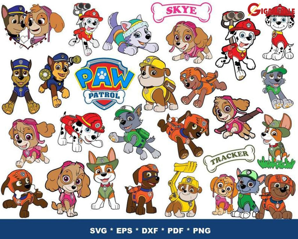 1000+ Paw Patrol Svg Png Dxf Eps