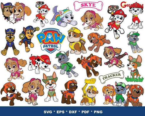 1000+ Paw Patrol Svg, Png, Dxf, Eps – Gigabundlesvg