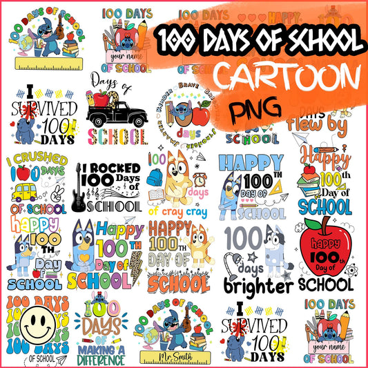 New 100 Days Of School PNG Bundle