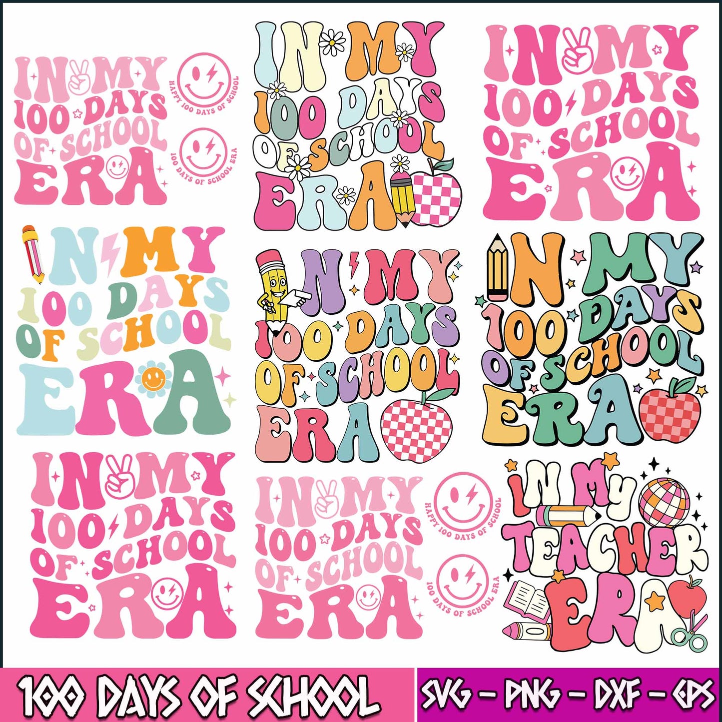 In My 100 Days Of School Era Bundle