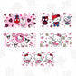 10+ Cat Valentine Glass Can Wrap Bundle, Pink Valentine Libbey Glass Can Wrap