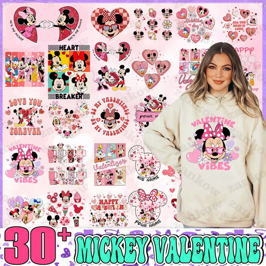 30+ Cartoon Valentine Bundle, Instant Download