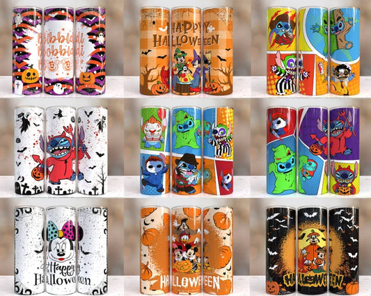 30+ Design bundle Cartoon Halloween 20oz tumbler sublimation designs download