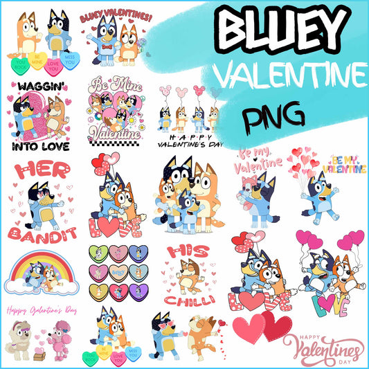 New Bluey Valentine Bundle Png