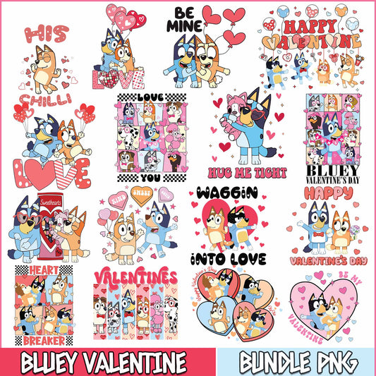 2024 Bluey Valentine Bundle Png