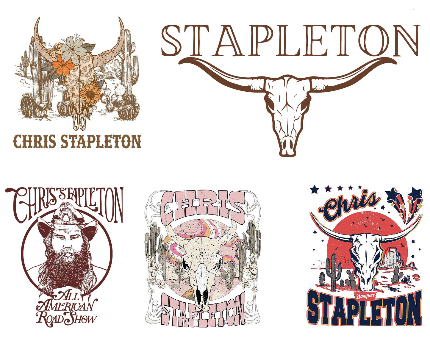 Chris Stapleton Png, Chris Stapleton Bullhead Png, All American Road Show Tour, Chris Stapleton Tour Shirt, Country Music Png