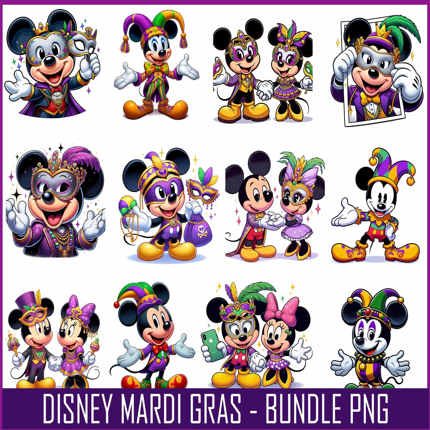 Disney Mardi Gras Png Bundle