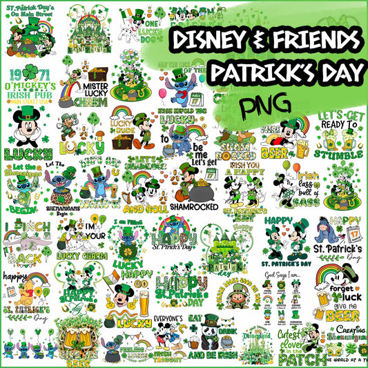 Disney & Friends Patrick png, Retro Patricks Day Png