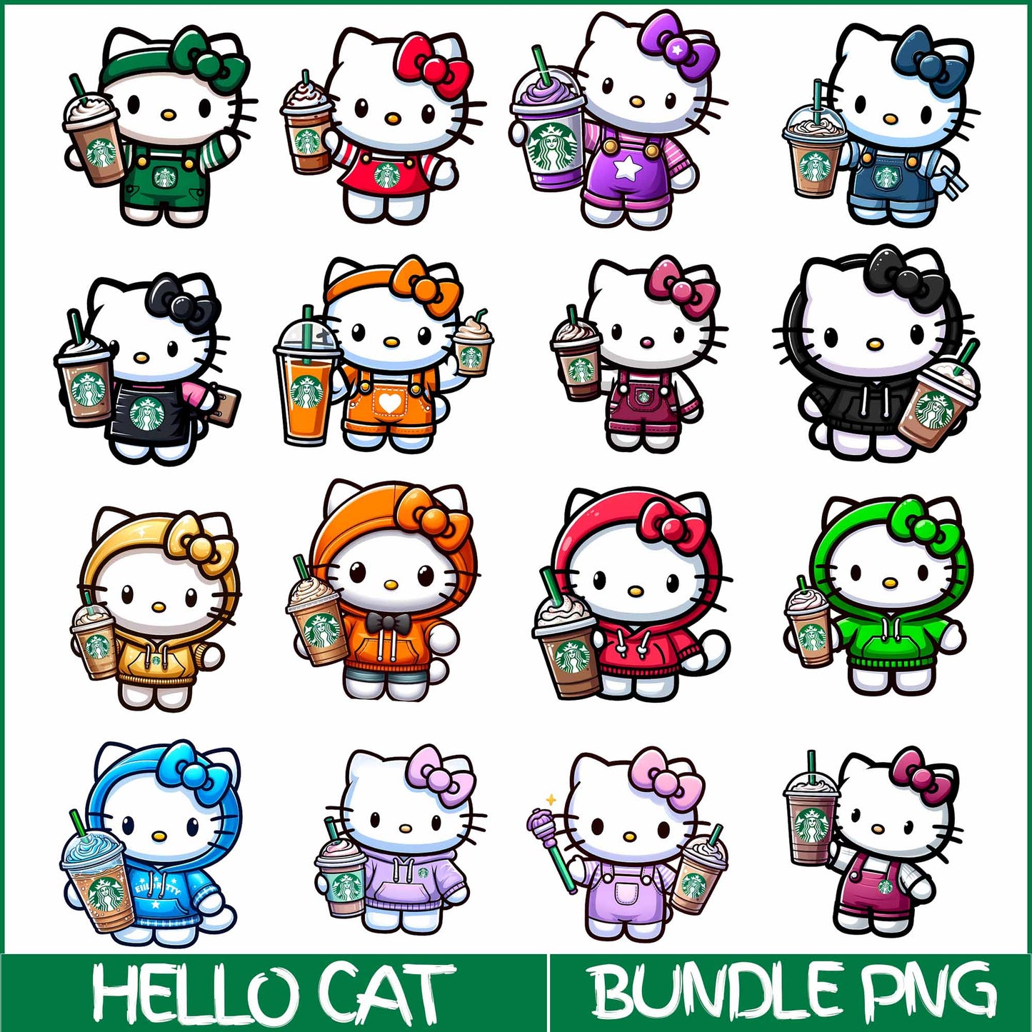 Kitty Coffee Bundle Png