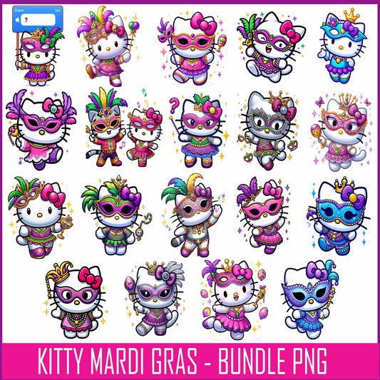 Kitty  Mardi Gras Png Bundle