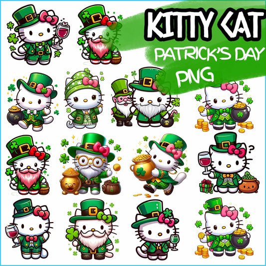 Hello Kitty Cat St. Patrick’s Day  PNG