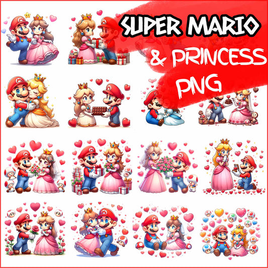 Super Mario Valentine PNG, Valentine's Day  png