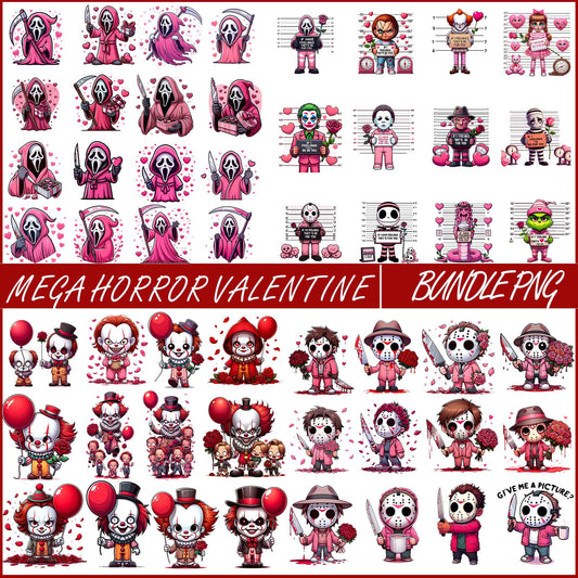 Mega Horror Movies Valentine Png Bundle, Happy Valentine Png