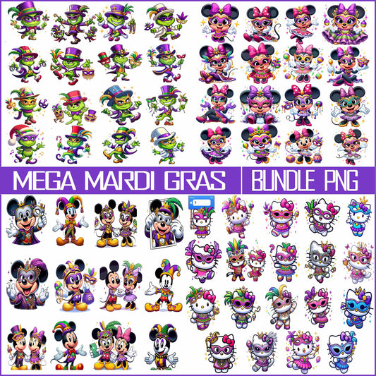 Mega Mardi Gras Disney Png Bundle