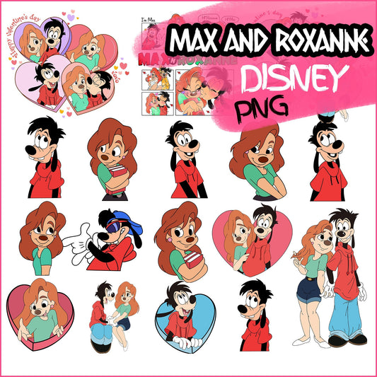 Max and Roxanne Valentine Png, Cartoon Valentine Png