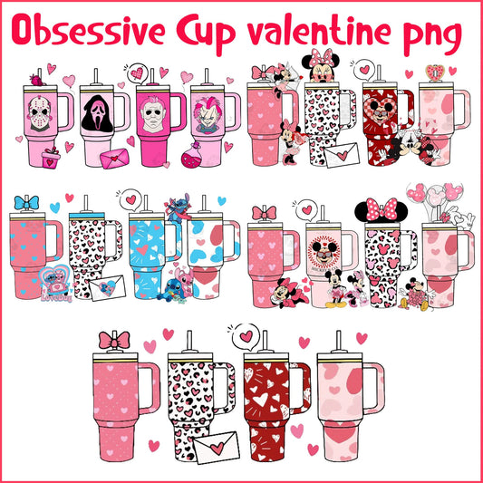 Heart Stanley Tumbler Valentine Png, Funny Cup Valentine Png