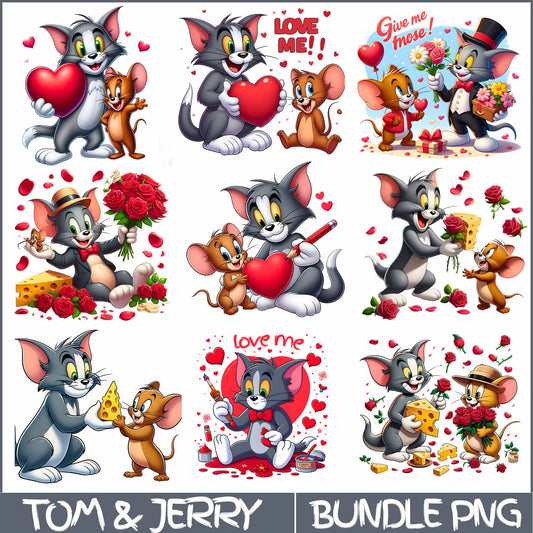 Tom & Jerry Valentine Png, Happy Valentine's Day Png