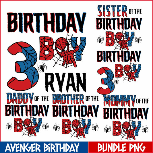 Spiderman Birthday Bundle Png