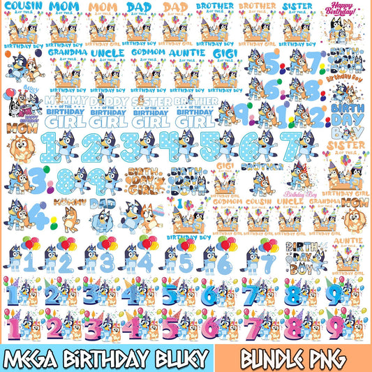 Bundle Bluey Family Party Png