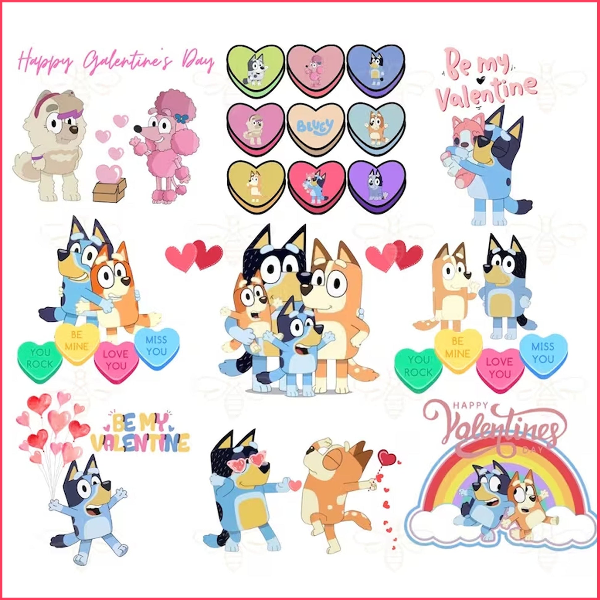 Bluey Valentine Bundle Png