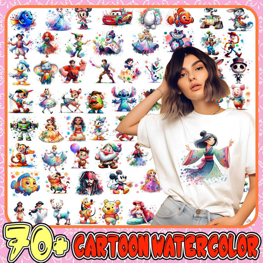 Cartoon Watercolor Bundle Png