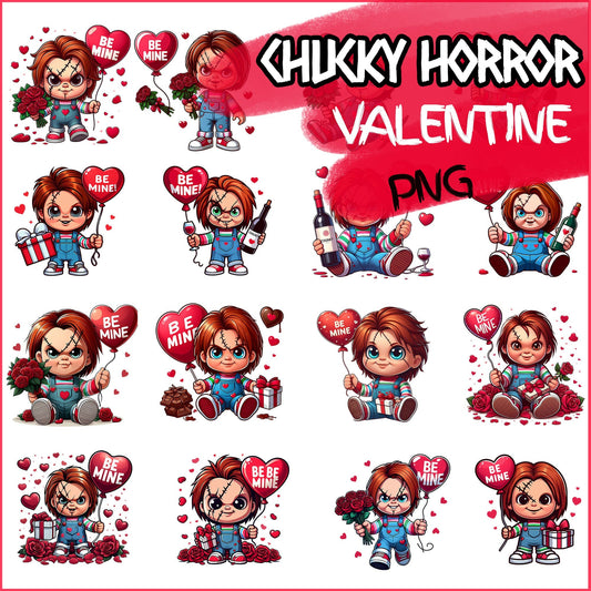 Chucky Horror Movies Valentine Png Bundle, Happy Valentine Png
