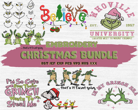 New Christmas Embroidery Designs- Instant Download