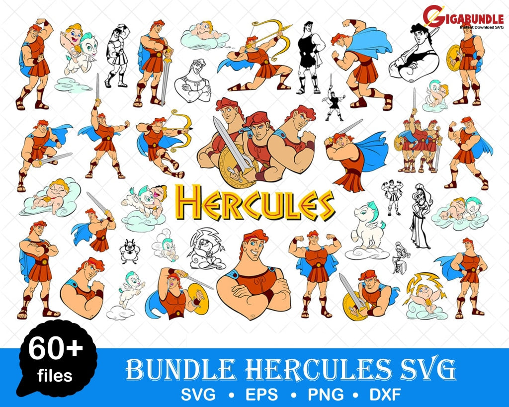 Disney Hercules Svg Bundle Files For Cricut Silhouette Bundle
