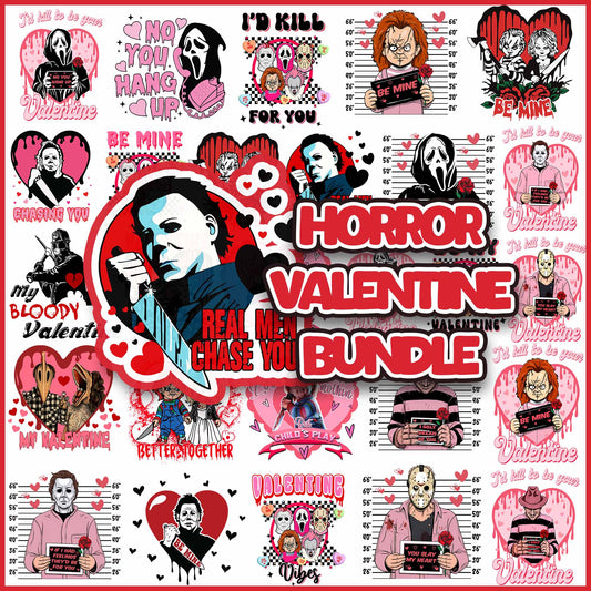 Horror Movies Valentine Png Bundle, Happy Valentine Png