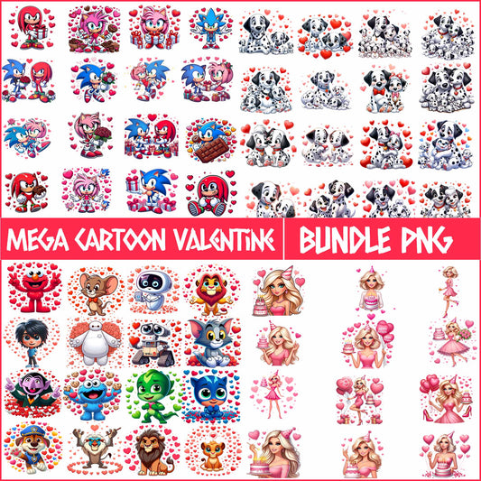 Mega Cartoon Valentine Png Bundle, Happy Valentine Png