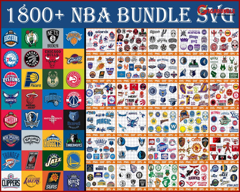 NBA SVG, 2021 NBA team logos pack, nba logo svg, Basketball logos svg ...