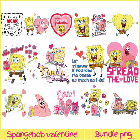 Spongebob valentines png, Cartoon valentine png