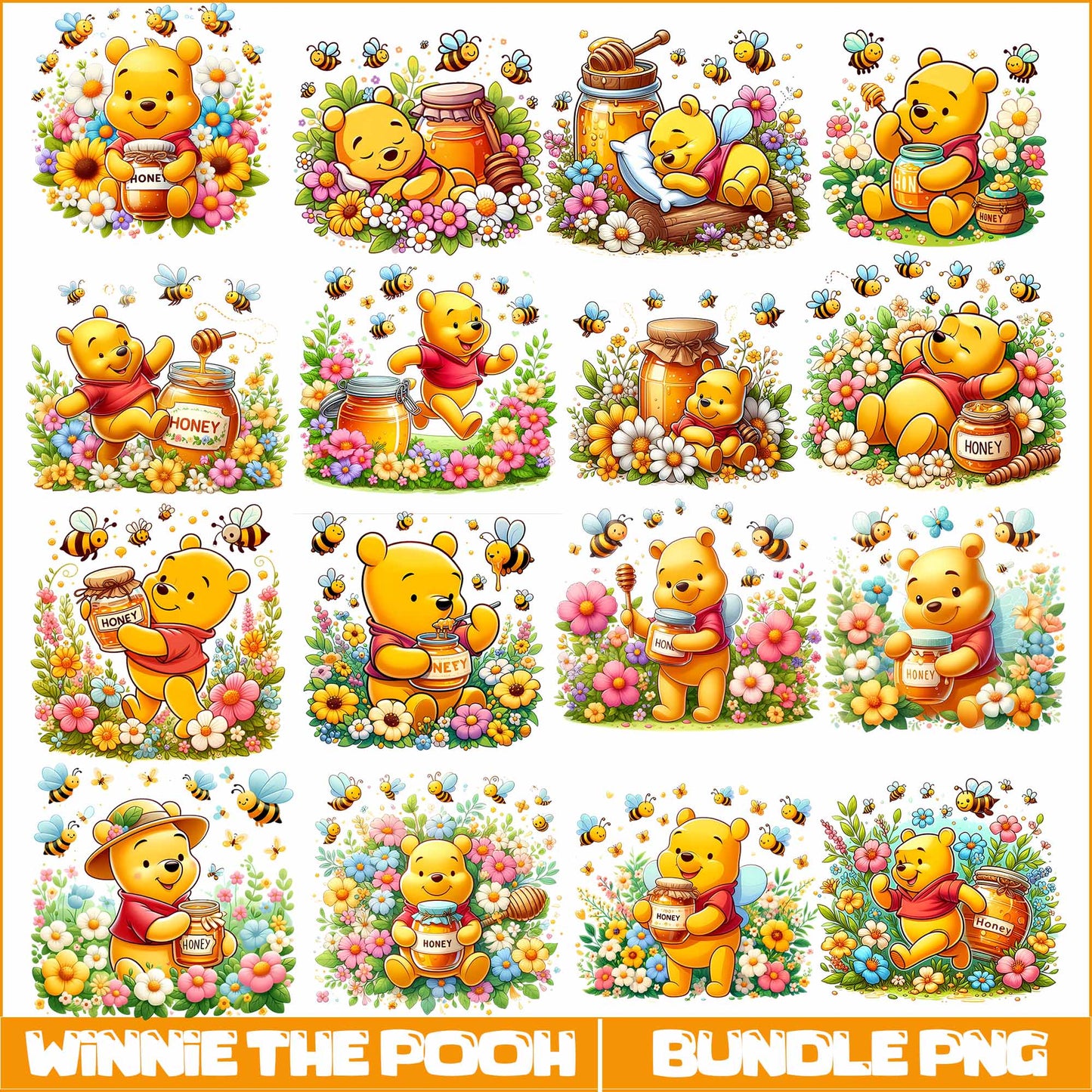 Winnie the pooh Png Bundle, Disney Bundle  Png